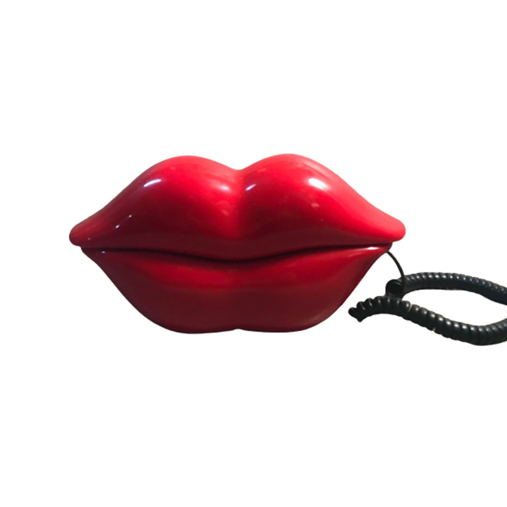 Red lips Desk Phone - Unique Mouth's Lips Shape Design 9" long 6" tall